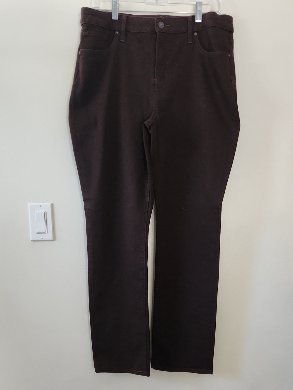 Chico's Straight-Leg Jeans in Dark Brown